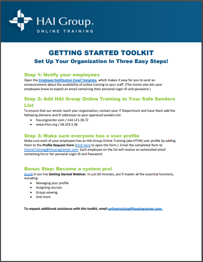 Getting Started Toolkit